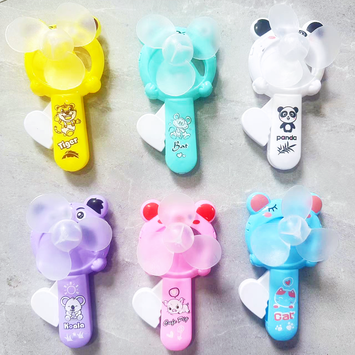 6Pcs Portable Summer Cartoon Hand Fan Kids Birthday Wedding Party Guest  Souvenir Back to School  Piñata Reward Pack Toy