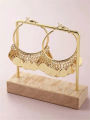 1Pair Hot Sale Disc Charm Earrings Fashion Gemetric Round Pendant Large Circle Hoop Earring for women  Look. 