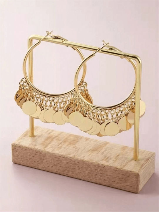 1Pair%20Hot%20Sale%20Disc%20Charm%20Earrings%20Fashion%20Gemetric%20Round%20Pendant%20Large%20Circle%20Hoop%20Earring%20for%20women%20%20Look%20-%20Image%202