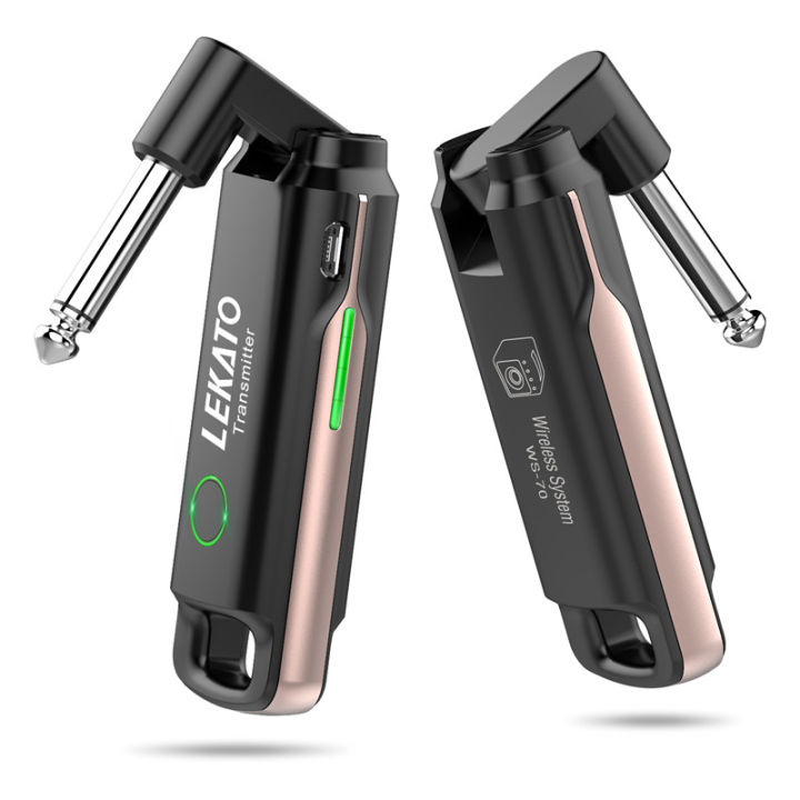 LEKATO Transmitter Receiver WS70 Wireless Guitar System BuiltIn Rechargeable Audio Guitar