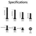 380Pcs M3 Flat Head Machine Screws and Hex Nuts Kit Black Countersunk Head Phillips Screws Bolts Nuts Assortment Kit.