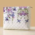 1pc,Purple butterfly print pattern makeup bag, portable makeup storage bag, multifunctional storage bag, lightweight travel bag.