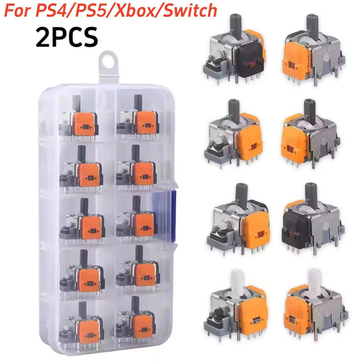 2-Pack Analog Stick Joystick Replacement For PS5 DualSense Wireless Controller – Multicolor