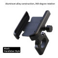 Aluminum Alloy Motorcycle Bike Bicycle Mobile Phone Holder for 4-7 inch Smartphone Riding Navigation Stand Handlebar Mount.