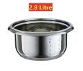 Stainless Steel Rice Cooker Inner Cooking Pot2pc/Rice Cooker Replacement Pot 2.8(. 