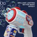 Space Astronauts Fully Automatic Bubble  Rocket Bubbles Machine Automatic Blower with Bubble Liquid Toy for Kids Bubble . 
