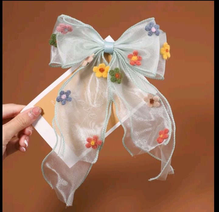 1%20pcs%20hair%20rainbow%20bow%20girls%20hair%20accessory%20with%20golden%20chain%20and%20pearls%20-%20cute%20and%20fancy%20girls%20hair%20clip%20catcher%20-%20Image%207