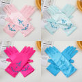 Little Girls Printed Snowflake Gloves Gloves Princess Gloves for Kids Elsa Party Wedding Formal Pageant Toddler Dress Up Gloves. 