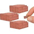50pcs Mini Red Brick 1:16 Acacia Grove DIY Fake Bricks Model for Fairy Garden Building & Party Toys.