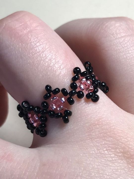 simple seed Beaded rings in cute design new fashion for girls