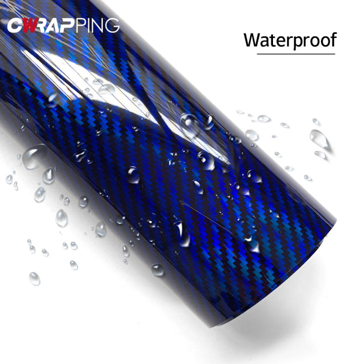 Laser%20Blue%20Carbon%20Fiber%20Car%20Stickers%20Glossy%20Holographic%20Color%20Change%20Film%20Self-Adhesive%20Vinyl%20Car%20Wrap%20Cover%20Air%20Release%20Foil%20-%20Image%202