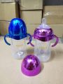 Chrome Style Baby Plastic Feeder With Handle 260ml/8oz. 
