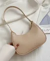 Korean Style Solid MultiColor Shoulder Bag for Women | Elegant & Stylish Underarm Hobo Clutch | Casual Trendy Crescent Purse For Women. 