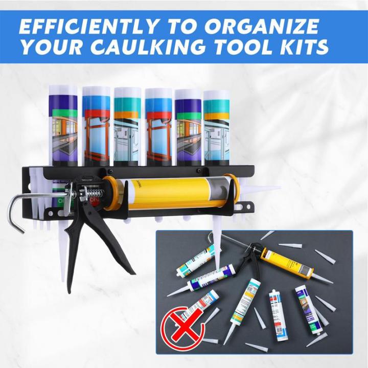New Caulk Tube Holder Metal Grease Tube Rack Wall Mounted Sealant ...