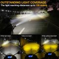 LN2 LN3 LN4 LN5 LN6 Laser Gun Mini Driving Light Motorcycle Light 60W 6000LM High Low Beam Waterproof. 