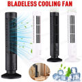 LED Tower Fan Bladeless Tower Fan 90 Degree Oscillating Quiet Portable USB Electric Desk Fan with Light for Home Bedroom Office. 