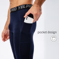 Men Compression Pants Autumn Winter Sports Fitness Running Pants  Basketball Workout Tights Gym Training Leggings With Pocket. 