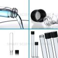 Culture Test Tube 20x150mm ( 35mL ) Autoclavable Borosilicate Glass Lab Sample Tube with Black Phenolic Screw Cap Pack of 3 5 10 25 50 & 100 Pcs for Laboratory Scientific Research Educational Biology Chemistry Home Use High Quality Durable Heat Resistant. 