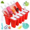 Popsicle Molds Silicone Ice Pop Molds BPA Free Popsicle Mold  with Silicone Funnel and Cleaning Brush. 