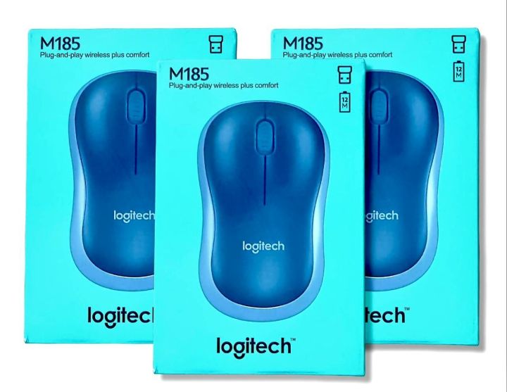 Logitech M185 Wireless Mouse with USB Nano Receiver