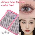 MIAOJIE 32Rows Eyelash Book High Quality Manga Lashes Cluster Lashes Manhua Eyelashes Elf Makeup Strand Eyelashes Douyin Makeup.