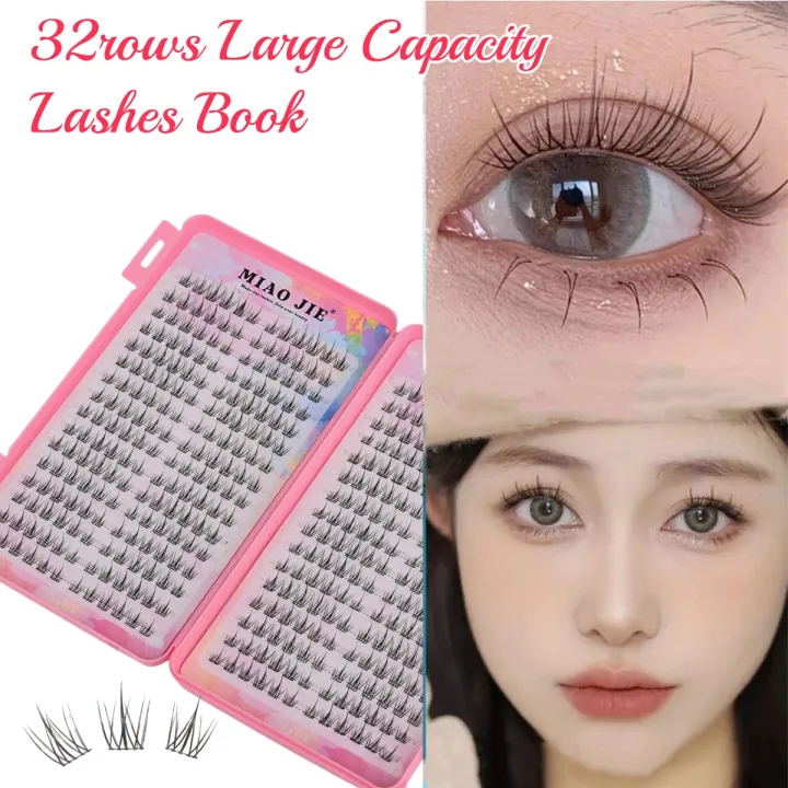 MIAOJIE%2032Rows%20Eyelash%20Book%20High%20Quality%20Manga%20Lashes%20Cluster%20Lashes%20Manhua%20Eyelashes%20Elf%20Makeup%20Strand%20Eyelashes%20Douyin%20Makeup%20-%20Image%202
