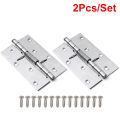 2Pcs Self Closing Spring Hinges 2" 3" 4" Stainless Steel Hinge Spring Loaded Hinges with Screws DIY Hardware for Door Cabinet. 