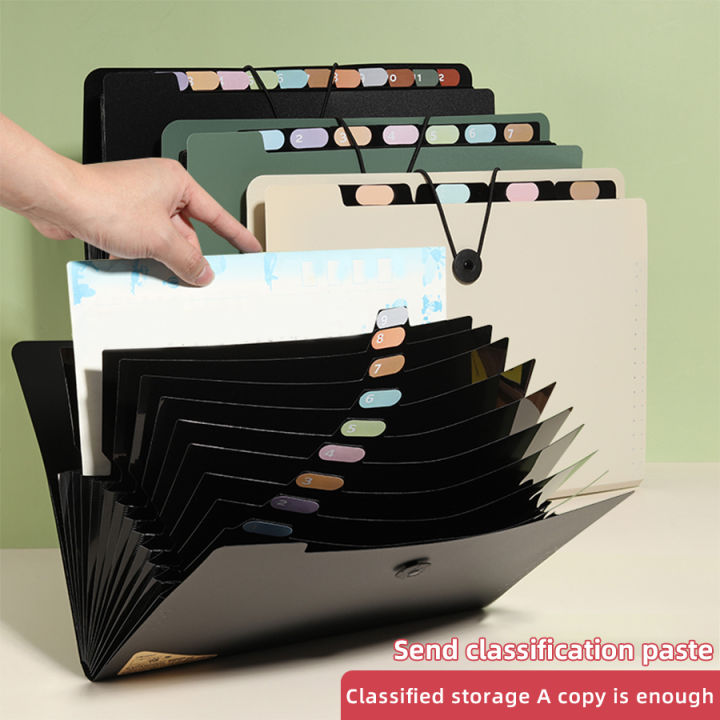 Three Colors Horizontal A4 Folder Students Office Business Trip Multi ...