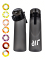 1pc Air Water Bottle With 1pc Random Round Shape Flavor Pod Sports Straw Plastic Cup Leak Proof Outdoor Travel Sports Bottles. 