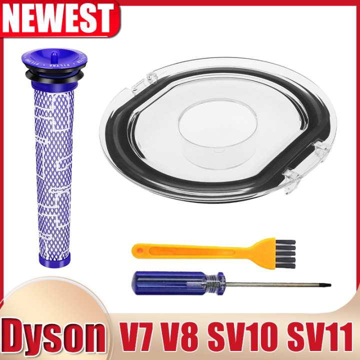 Dustbin Lid Cap For Dyson V7 V8 Vacuum Cleaner Replacement Dust Bucket Cover Dust Box Lid with Sealing Ring