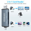 CF Card Reader 3-in-1 SD Memory Card MicroSD SLR Camera TypeC Dual-Purpose OTG 6in1 U disk Hard Disk Transmission And Expansion. 