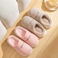 New Cotton Slippers For Women's Winter Indoor Home Fur Slippers With Thick Sole And Anti Slip Winter Style For Home Use(MTX2314). 