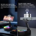 Portable Smart Induction Speaker Mobile Phone Holder Adjustable RGB Light Wireless Bluetooth Speaker Phone Reverse Charging.