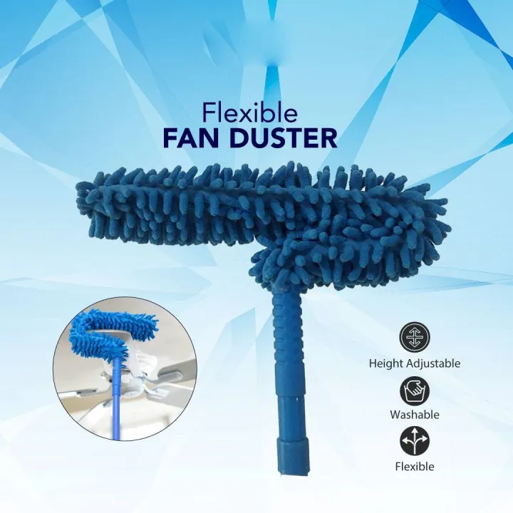 Dusting Rod Flexible Fiber Duster With Telescopic Stainless Steel Handle for Fan ...