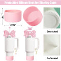Charm accessories,bow and diamond straw cap for Stanley Cup 40/30 oz accessories with Charm Chain Unlimited for Stanley Tumbler. 
