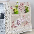 Anti-Slip Microwave Oven Dust Cover Microwave Dustproof Cover Decorative Kitchen Appliance Cover with Storage Bags. 