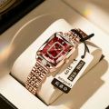 Poedagar 785 new model quartz Ladies watch luxury fashion unique design stainless steel imported waterproof square dial wrist-watche for women. 