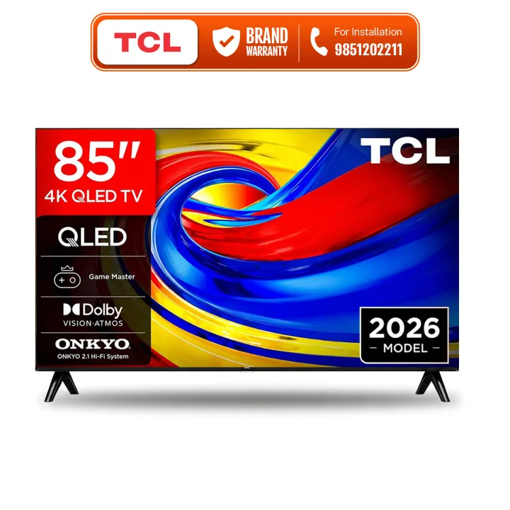 TCL%2085%20Inch%2085P7L-UK%20Smart%204K%20UHD%20HDR%20QLED%20Google%20TV%20-%20Image%202