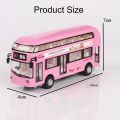 1/36 Double-decker Bus Model Car Toy Alloy Diecast Sound Light Metal Vintage London Autobus Models Toys Collection Kids Gifts. 