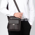 Men's Genuine Leather Crossbody Shoulder Bags High Quality Tote Fashion Business Man Messenger Bag Leather Bags Fanny Pack. 