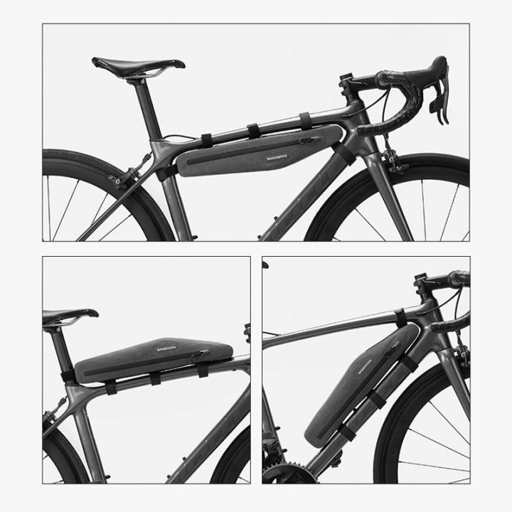 ROCKBROS%201.5L%20Full%20Waterproof%20Bike%20Bag%20Front%20Tube%20Triangle%20Lengthed%20Double%20Zipper%20Scratch-resistant%20Bicycle%20Bag%20Bike%20Accessories%20-%20Image%204