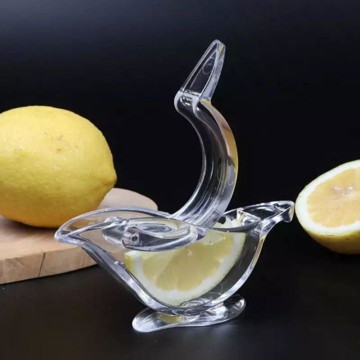 Bird Shape Manual Lemon Clip Squeezer, Acrylic Lemon Juicer, Convenient Fruit Juice Gadget, Hand Press Lemon Squeezer for Kitchen, Citrus Press Juicer Squeezer Kitchen Tool, Ergonomic Portable Fruit Juicer, Lemon Slice Wedge Squeezer