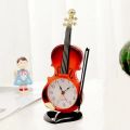 Violin Clock Table clock for gift with Alarm Clock. 
