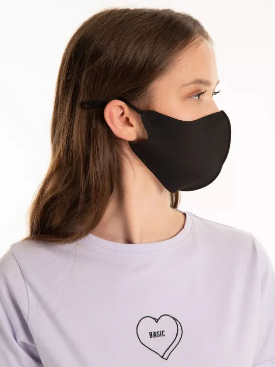 Silk Soft Material Black Mask For Women/Girls
