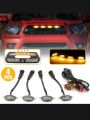 GMC Smoke  Front Grill Yellow LED Lights set of 04 pieces. 