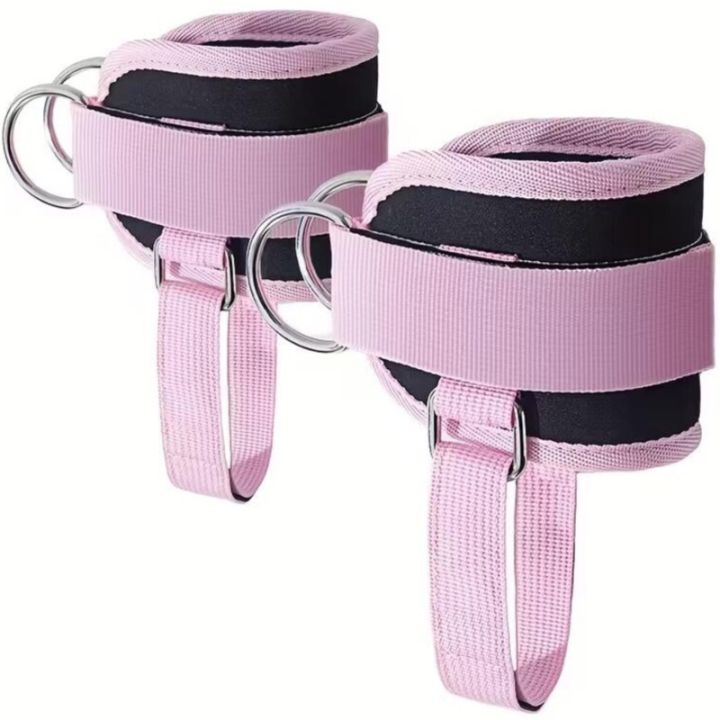 2Pcs%20Adjustable%20Cable%20Ankle%20Straps%20With%20Double%20D-Ring%20For%20Gym%20Workouts%20Glute%20Leg%20Strength%20Training%20Support%20Sport%20Ankle%20Cuffs%20NEW%20-%20Image%205
