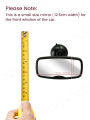 Small 2-in-1 Adjustable Car Mirror, Shatterproof with 360° Rotation & Suction Cups for Easy Install.
