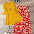 Stylish Casual Ware 2 piece Stitched Suit For Ladies Girls. 
