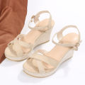 New Summer Fashion Sandals, Wedge-heeled Waterproof Platform, Thick-soled Roman Platform-soled Sandals, Large Size Women's Shoes.