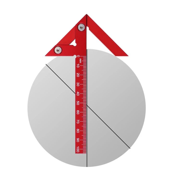 45/90° Center Finder Right Angle Line Gauges Carpenter Ruler Aluminum ...